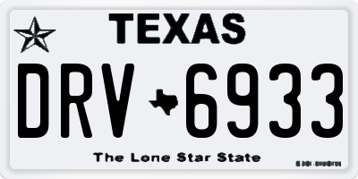 TX license plate DRV6933