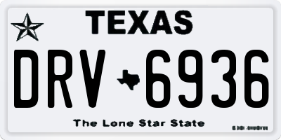 TX license plate DRV6936