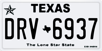 TX license plate DRV6937