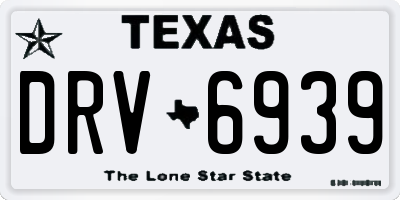 TX license plate DRV6939