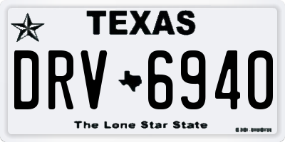 TX license plate DRV6940