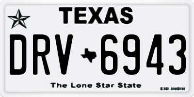 TX license plate DRV6943