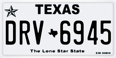 TX license plate DRV6945