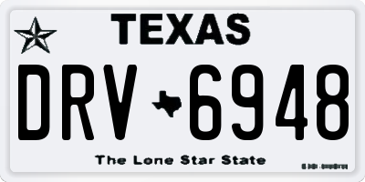 TX license plate DRV6948