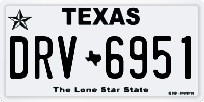 TX license plate DRV6951