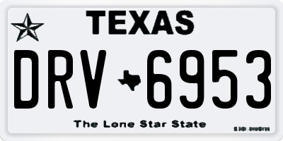 TX license plate DRV6953