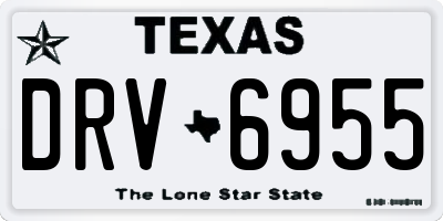 TX license plate DRV6955