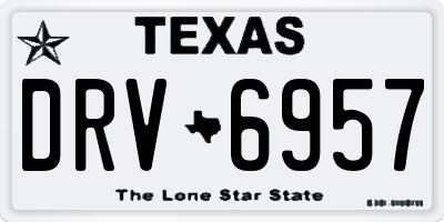 TX license plate DRV6957