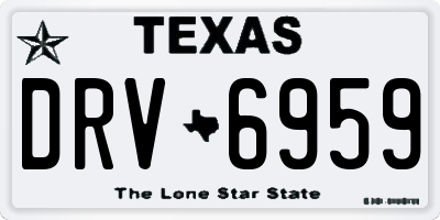 TX license plate DRV6959