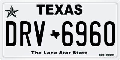 TX license plate DRV6960