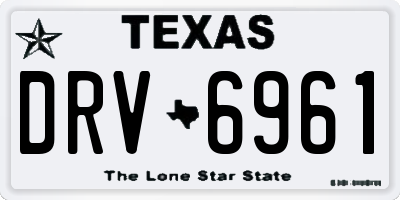 TX license plate DRV6961
