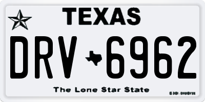 TX license plate DRV6962