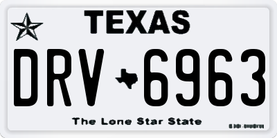 TX license plate DRV6963