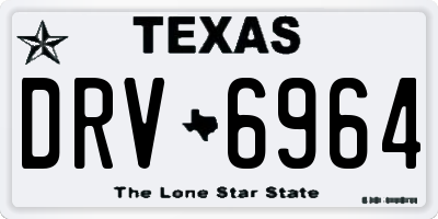 TX license plate DRV6964