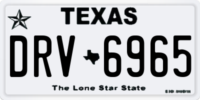 TX license plate DRV6965