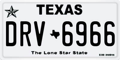 TX license plate DRV6966