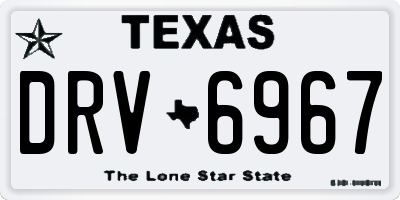 TX license plate DRV6967