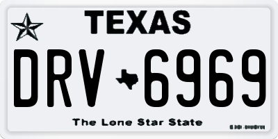 TX license plate DRV6969