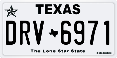 TX license plate DRV6971