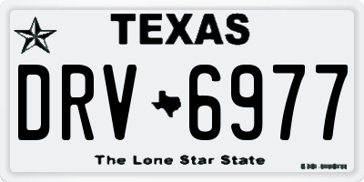 TX license plate DRV6977