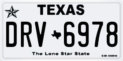 TX license plate DRV6978