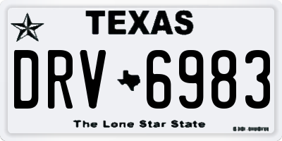 TX license plate DRV6983