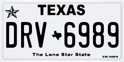TX license plate DRV6989