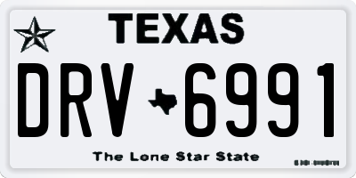 TX license plate DRV6991