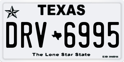 TX license plate DRV6995