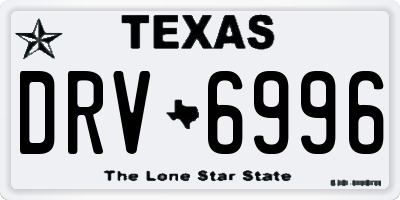 TX license plate DRV6996