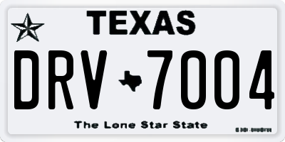 TX license plate DRV7004