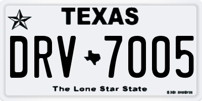 TX license plate DRV7005