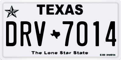 TX license plate DRV7014