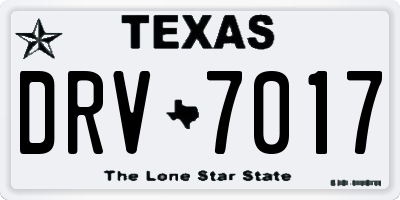 TX license plate DRV7017