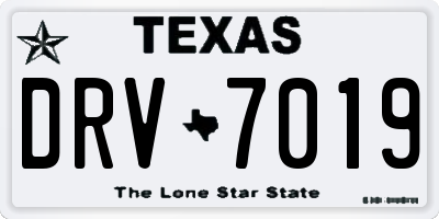 TX license plate DRV7019
