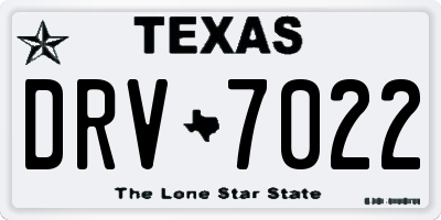 TX license plate DRV7022