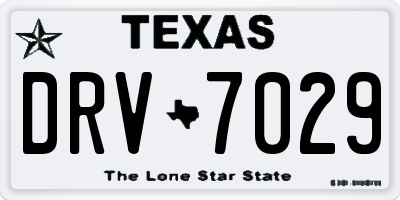 TX license plate DRV7029