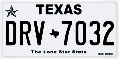 TX license plate DRV7032