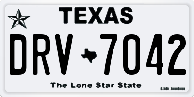 TX license plate DRV7042