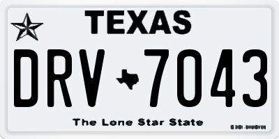 TX license plate DRV7043