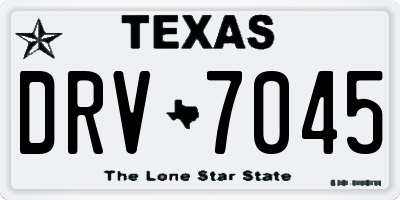TX license plate DRV7045