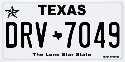 TX license plate DRV7049