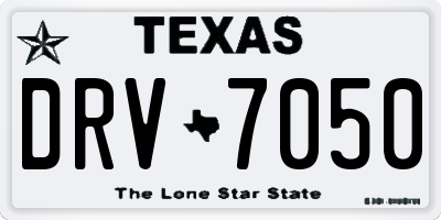 TX license plate DRV7050