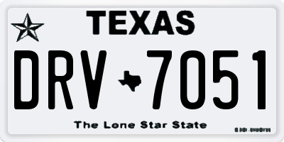 TX license plate DRV7051