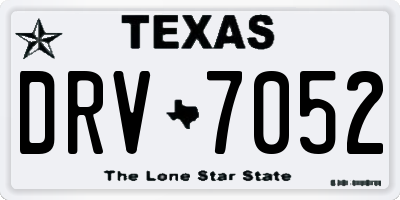 TX license plate DRV7052