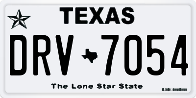 TX license plate DRV7054