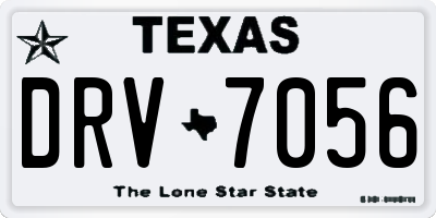 TX license plate DRV7056