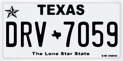 TX license plate DRV7059