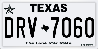 TX license plate DRV7060