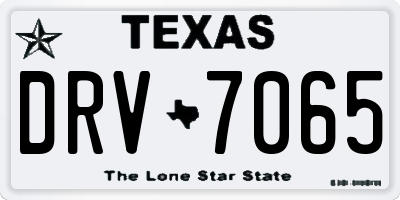 TX license plate DRV7065